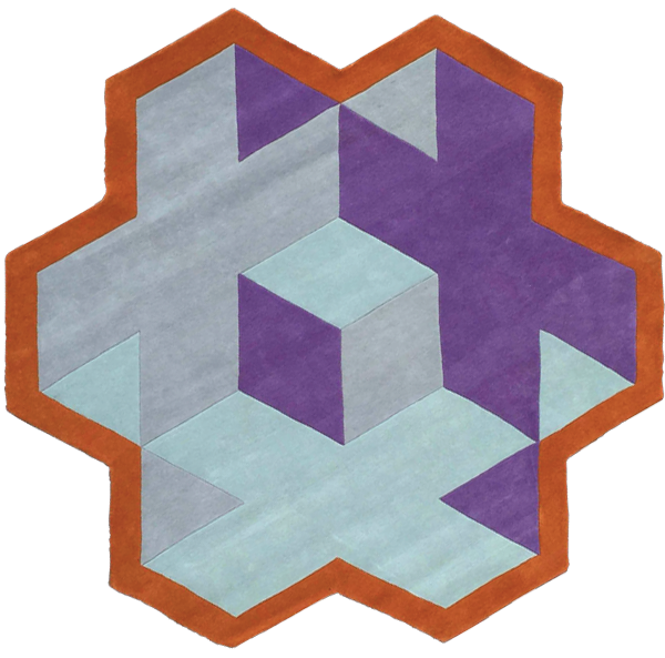 geometrical rug carpet tapis violet