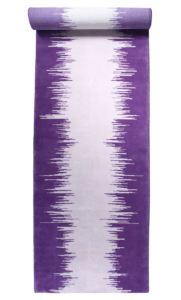 Ikat runner purple violet gris grey