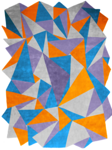 DUBUFFET Collection - "Purple Sunset" Dubuffet Purple Sunset bleu blue orange