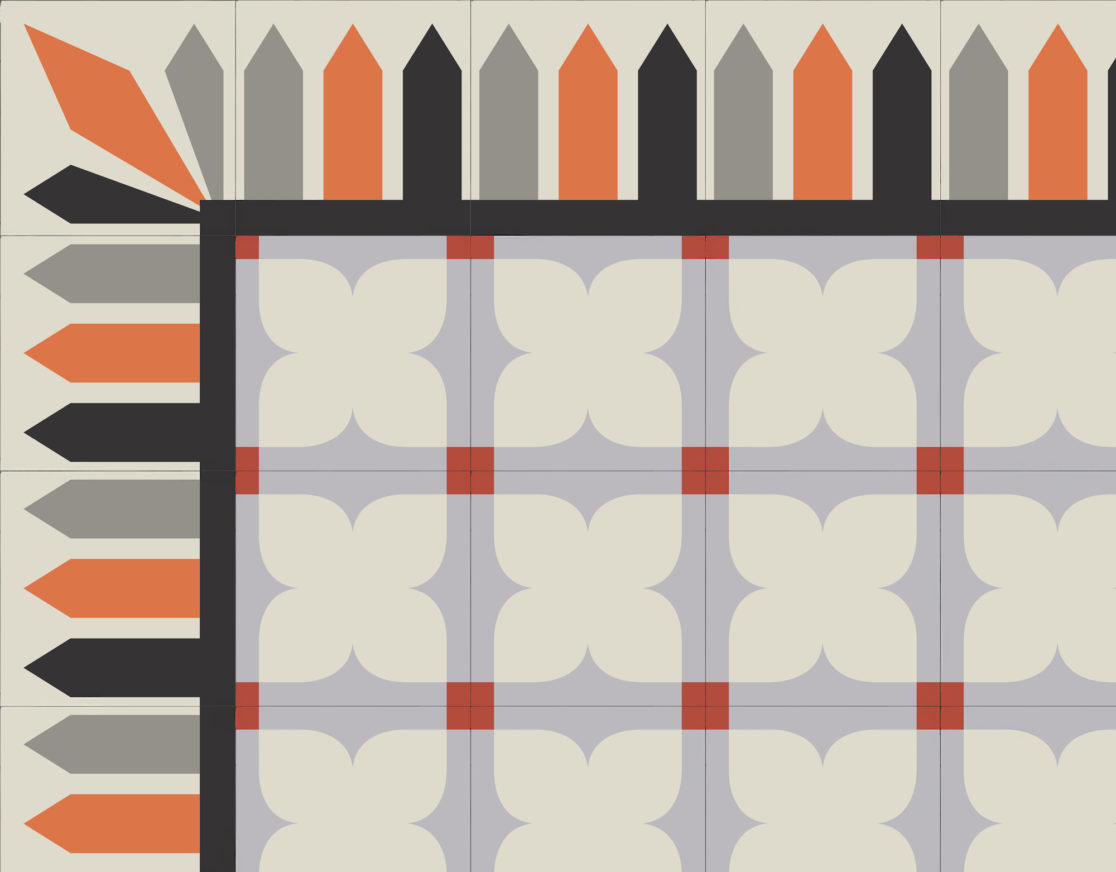 cement hydraulic mosaique encaustic tiles carreaux carrelage rauata borders