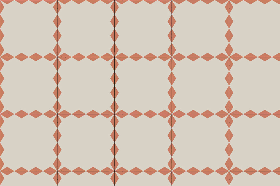 cement hydraulic mosaique encaustic tiles carreaux carrelage clemente arancione orange