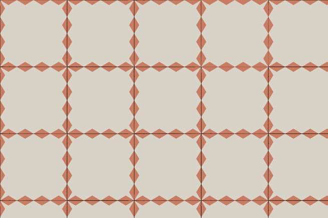 cement hydraulic mosaique encaustic tiles carreaux carrelage clemente arancione orange