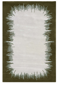 Ikat tapis rug carpet grey gris green vert Chelsea