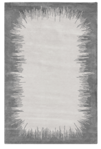 Ikat tapis rug carpet grey gris silver argent