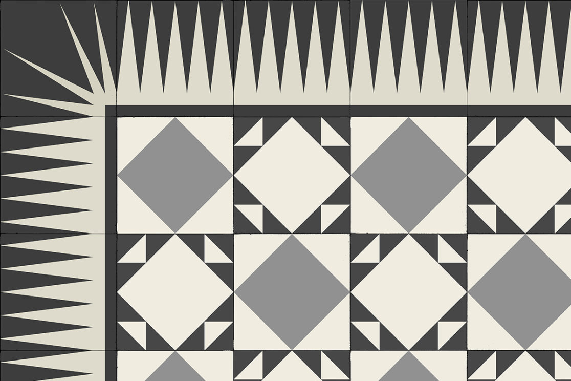 cement hydraulic mosaique encaustic tiles carreaux carrelage anthracite avera