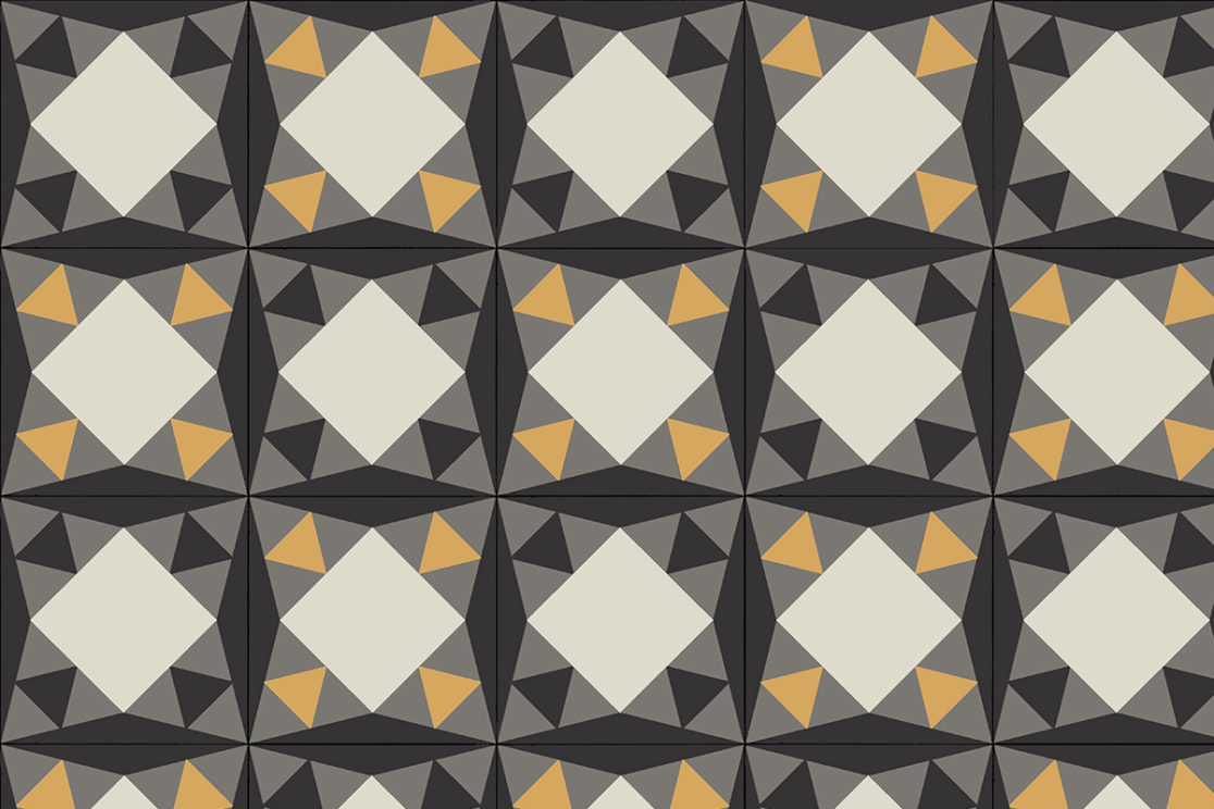 cement hydraulic mosaique encaustic tiles carreaux carrelage cadoro giallo & nero