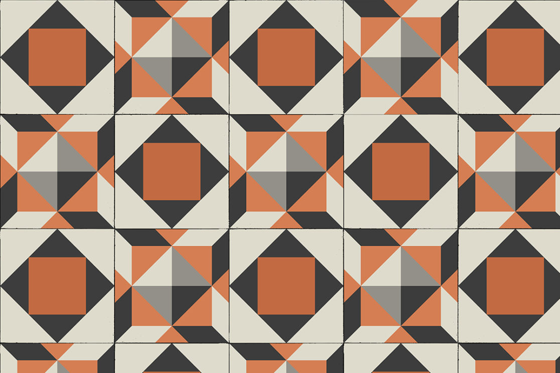 cement hydraulic mosaique encaustic tiles carreaux carrelage samarco arancione