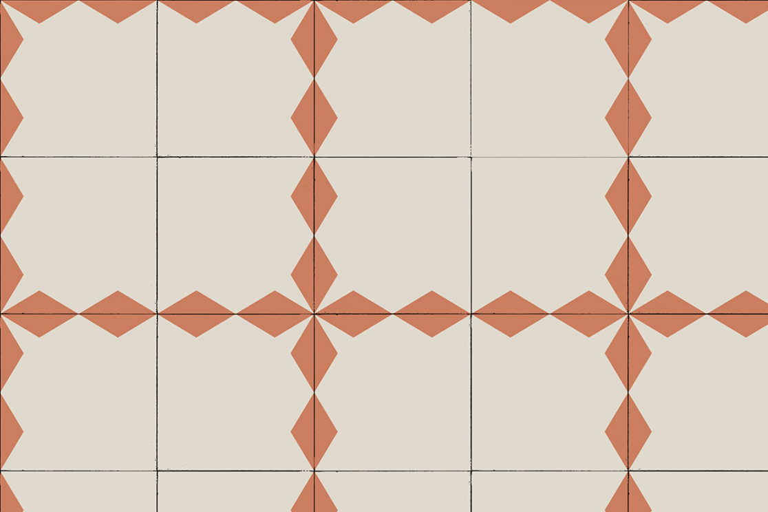 cement hydraulic mosaique encaustic tiles carreaux carrelage amedeo arancione orange