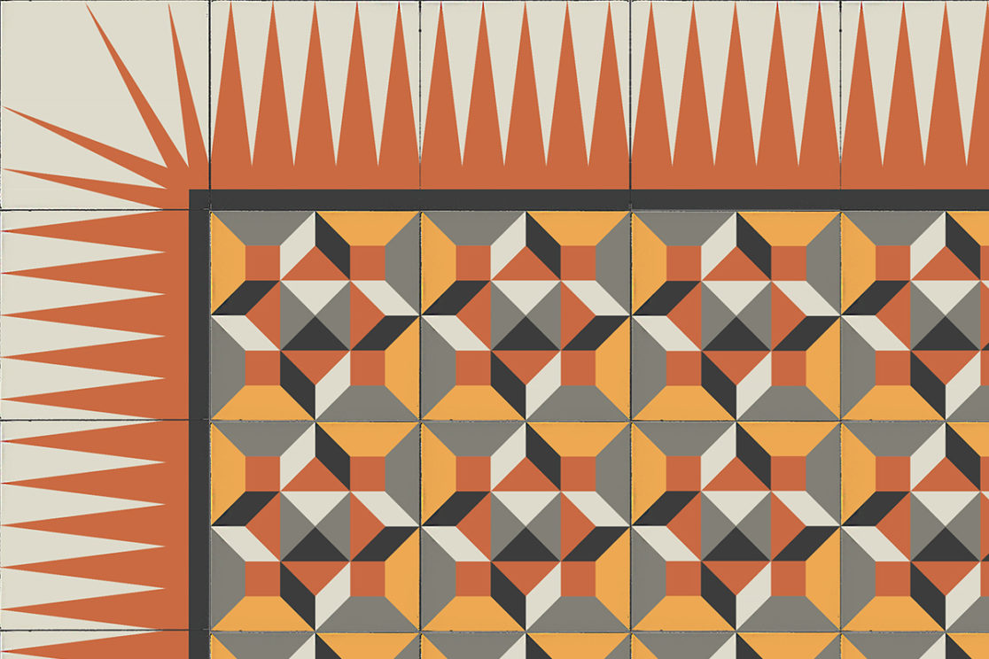 cement hydraulic mosaique encaustic tiles carreaux carrelage samarco ocra